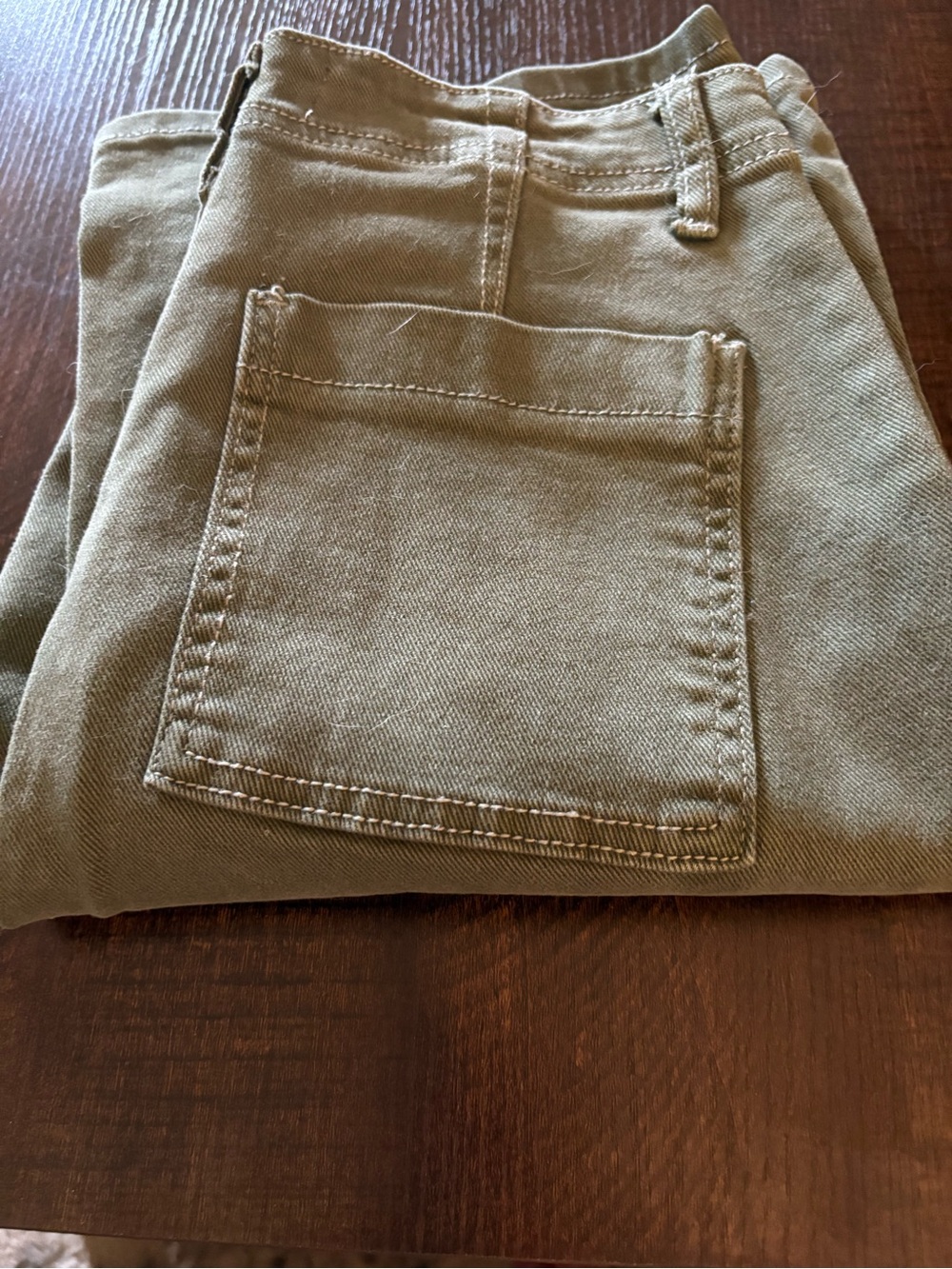 Casual Utility Pants in Olive Green